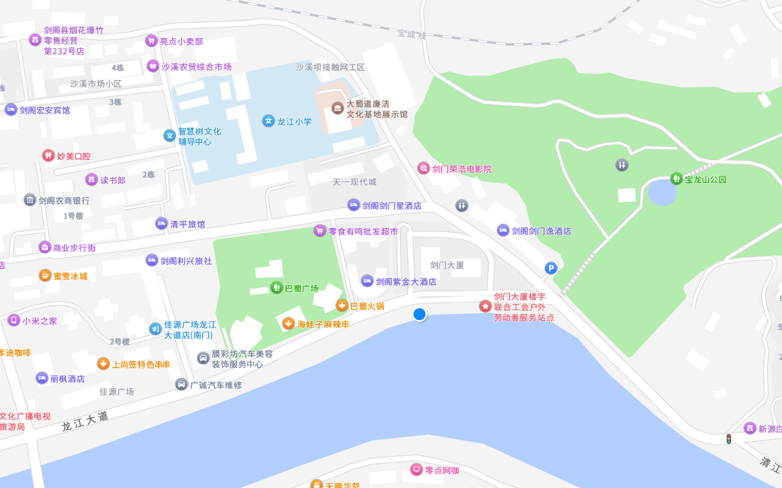 紫金大酒店地图位置示意图